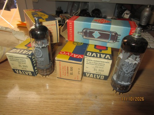 El500 valvo telefunken tubo - el500,